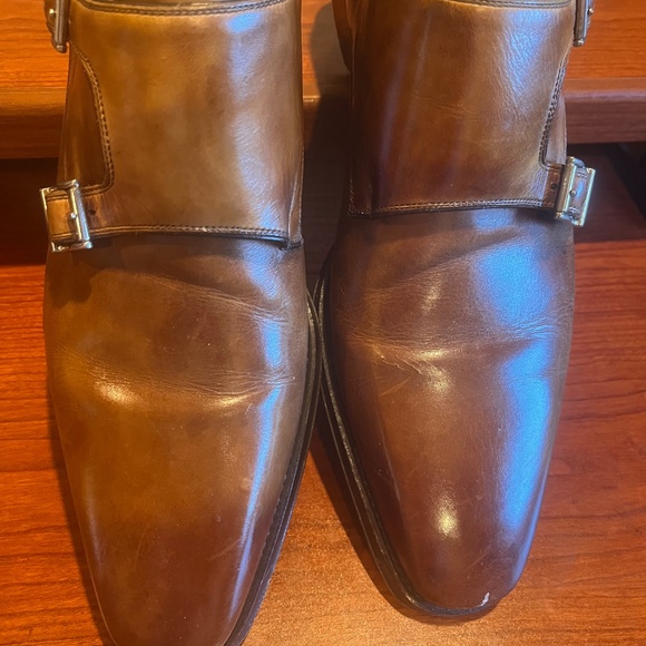Magnanni light brown double monks size 8 1/2 main image 11